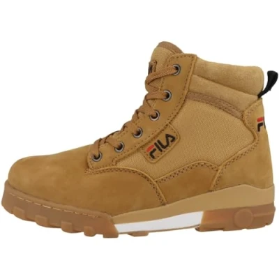 Image of Fila Grunge II MID Laceup ankle boots, Women&#039;s, Size: 5.5, Chipmunk marshmallow Leather and textile