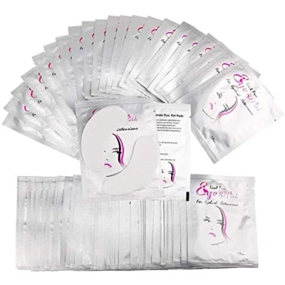Image of Exeton, Eyelash Gel Pads, 50 Pairs, Lint Free Under Eye Pads Patches For Lash Extensions, Saloons, Individual