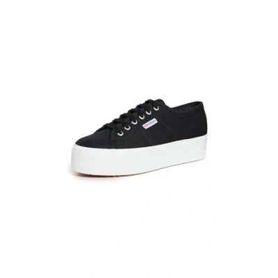 Image of Superga Platform Trainers, Women&#039;s, Size: 6, Full black Cotton