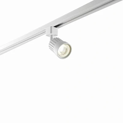 Image of PACTO Multi Directional Matt White Mains Voltage Adjustable Spotlight Cool 4000K LED Track Head