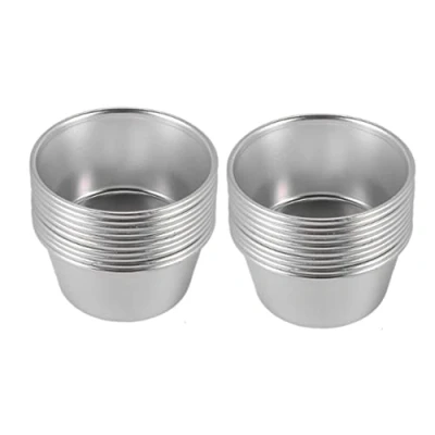 Image of Socueny 20 Pieces Individual Molds Pudding Cups Mini Chocolate Molten Pans Non Stick Cupcake Cake Cookie Mold
