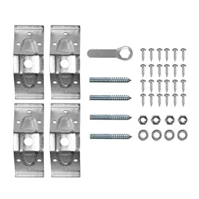 Image of Table Corner Brackets Braces 95mm Complete Set With Spanner