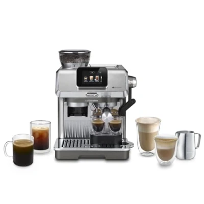 Image of De&#039;Longhi La Specialista Touch EC9455.M, Espresso Coffee Machine with Grinder, Cold Brew Function, Automatic or Manual Milk Frothing, Intuitive Control, Includes Welcome Set, Metal