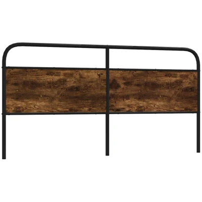 Image of vidaXL Headboard Smoked Oak 180 cm Steel and Engineered Wood