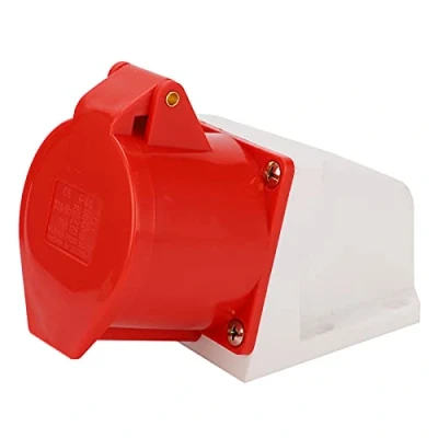 Image of TenNuoDa 32a 220‑380V/240‑415V Industrial Power Socket, 5‑Pin 3‑Phase Surface Mounted Waterproof IP44 Plug Connector Replacement Socket