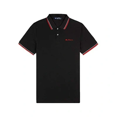 Image of Ben Sherman Mens Signature Twin Tipped PK Polo Shirt 59310 Black