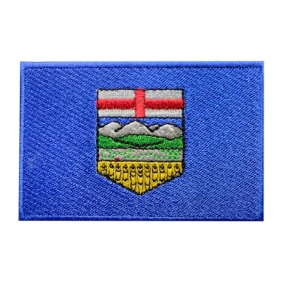Image of Alberta Flag Patch, Canadian Embroidered Iron on Sew Patch Badge for Clothes etc. 9X6 cm