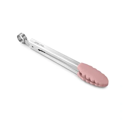 Image of Zeal J141P Silicone Non Stick Kitchen Mini Tongs with Stainless Steel Handles (20cm)