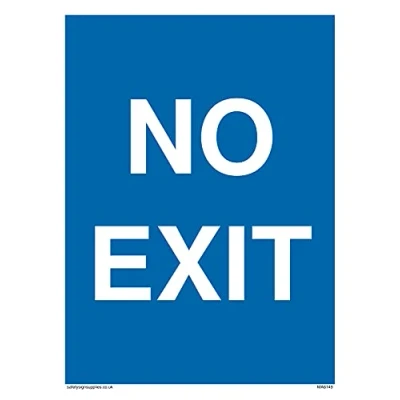 Image of Pack of five NO EXIT Sign 150x200mm A5P