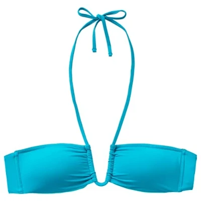 Image of United Colors of Benetton Women&#039;s Padded Bra 3p5h5r02e Bikini Top, Turquoise 69r, M