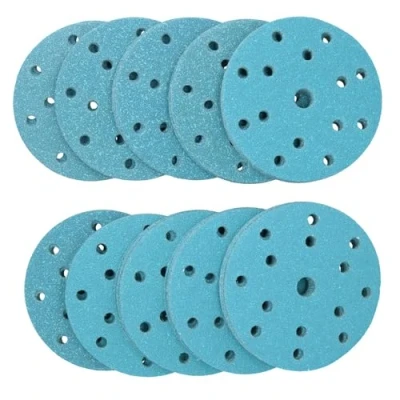 Image of 150mm Self Adhesive Hook + Loop Ceramic Abrasive Sanding Discs 60 Grit 100pc