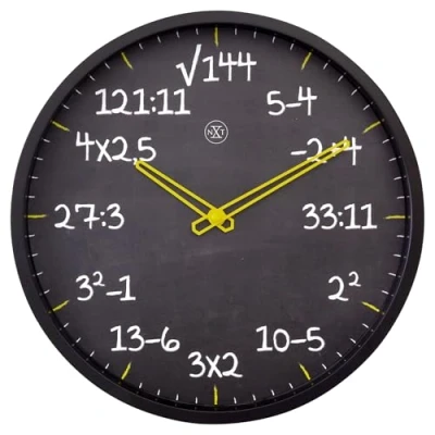 Image of NexTime Wall Clock, Black, One Size