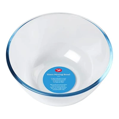 Image of Tala Borosilicate 2.7L Glass Mixing Bowl, Perfect for Everyday Baking, Food Prep, Melting Chocolate, Withstands Temperatures up to 240ËšC, Fridge, Freezer and Dishwasher Safe