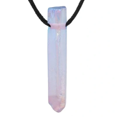 Image of Lebensquelle Plus rock crystal Angel Aura Lace Pendant with Cotton Cord, Gemstone,