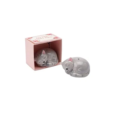 Image of CGB Giftware Cat Kitten Sleeping Light Pull Grey Cord for Bathroom Lighting Blinds Curtains Ceilings Fans The Drawer Collection GB06339