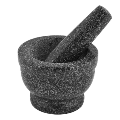 Image of Albert Austin Pestle And Mortar Set Large Capacity Decorative Granite Stone Bowl Grinder Hand Crusher for Grind Spices, Powder Pesto, Mash Herbs, Crush Pills