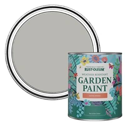 Image of Rust Oleum Grey Mould Resistant Garden Paint In Satin Finish Tree 750ml