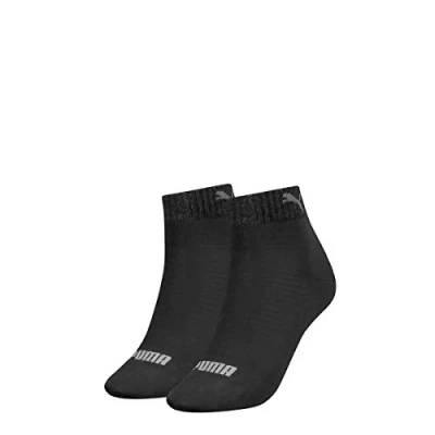 Image of Puma Women&#039;s Quarter, Black, 39/42 (Pack of 2)