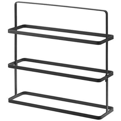Image of Yamazaki 2481 TOWER Shoe Rack Wide, black, Steel, Minimalist, 50 x 14 45.5 cm