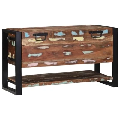 Image of vidaXL Storage Box Multicolour 80x35x45 cm Solid Wood Reclaimed