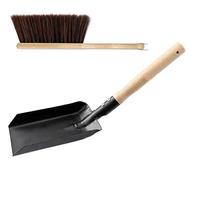 Image of Coal Shovel and Hearth Brush Set, Fireplace Brush, Tidy Tool Fire Pit Tools