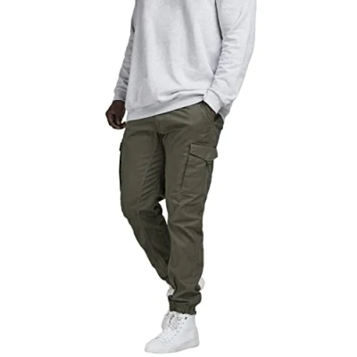 Image of JACK &amp; JONES Men&#039;s Jjipaul Jjflake AKM 542 Nigh Ps Trouser, Olive Night, 40 W/34 L