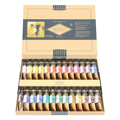 Image of Mijello Mission Gold Class Pure Pigment Watercolor MWC 1524P, 15ml x 24 Colors (7 Milliliter 2ea)