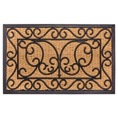 Image of Hanse Home Coconut Doormat for Indoor and Outdoor Use, 45 x 75 cm, Door Mat, Dirt Trapper Fibre Rubber, Weatherproof, Non Slip Entrance Area Area,