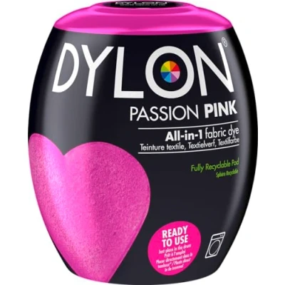 Image of DYLON Washing Machine Fabric Dye Pod for Clothes &amp; Soft Furnishings, 350g Passion Pink