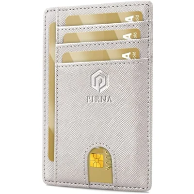 Image of Slim Wallet for Men RFID Blocking Minimalist Credit Card Holder Thin with Small Money Pocket &amp; Gift Box Men&#039;s in UK (White)