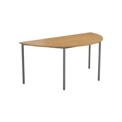 Image of 1600 X 800 Semi Circular Multipurpose 18Mm Table Desktop Nova Oak