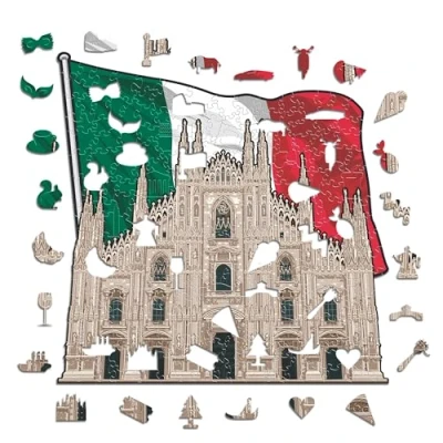 Image of Iconic Puzzles, Milan Cathedral, 100% eco sustainable wooden puzzle, size M, 250 pieces
