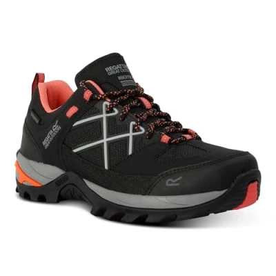 Image of Regatta Women&#039;s Samaris III Low Walking Shoes Hiking, Black Satsuma, 7 UK