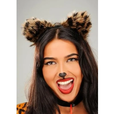Image of Struts Cute Fluffy Leopard Cat Ears on Headband