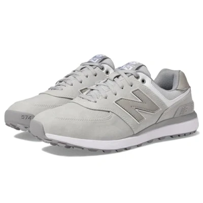 Image of New Balance men&#039;s 574 Greens V2 Golf Shoe, Light Grey, 14.5 UK X Wide