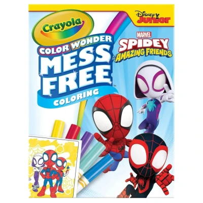 Image of CRAYOLA Color Wonder Marvel Spider Man Mess Free Colouring Book (Includes 18 Pages &amp; 5 Magic Markers)