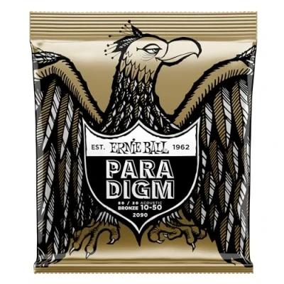 Image of Ernie Ball Paradigm Extra Light 80/20 Bronze Acoustic Guitar Strings 10 50 Gauge