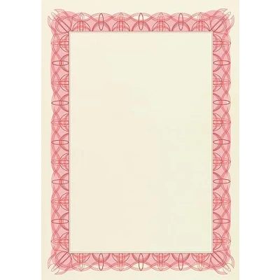 Image of Computer Craft Certificate Papers with Foil Seals 90gsm A4 Reflex Red Ref CCC2010 [Pack of 30]