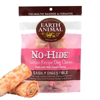 Image of Earth Animal No Hide Salmon Small Chews 2pk 68g