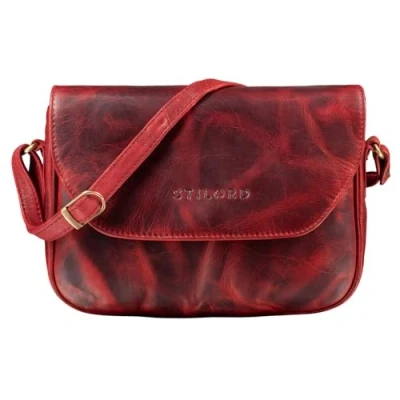 Image of STILORD &#039;Esther&#039; Ladies Handbag Shoulder Bag Leather Vintage Women&#039;s Classic Evening Small Party Genuine Leather, Colour:kara red
