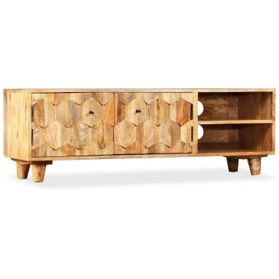 Image of vidaXL TV Cabinet Solid Mango Wood 118x35x40 cm