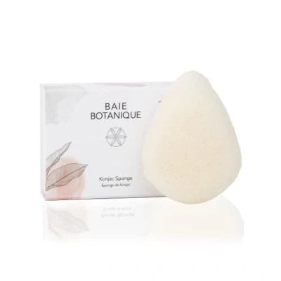 Image of Baie Botanique Teardrop Konjac Sponge Eco friendly, Gentle Facial Cleansing and Exfoliating 100% Natural