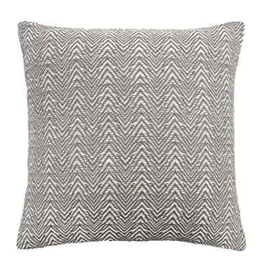 Image of Appletree Loft Herringbone 100% Cotton Cushion Cover 43 x 43cm in Silver