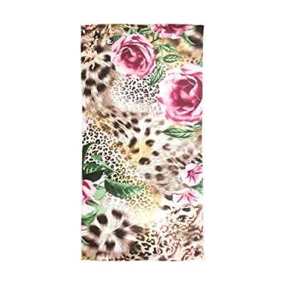 Image of YOUJUNER Women&#039;s Long Silk Scarf Animal Leopard Print Chiffon Scarves Shawls Stoles Wraps for Women Ladies