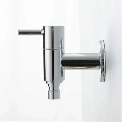 Image of Outdoor Garden Wall Mounted Basin Faucet Bathroom Washing Machine Water Tap Solid Brass Single Cold Sink Chrome wash