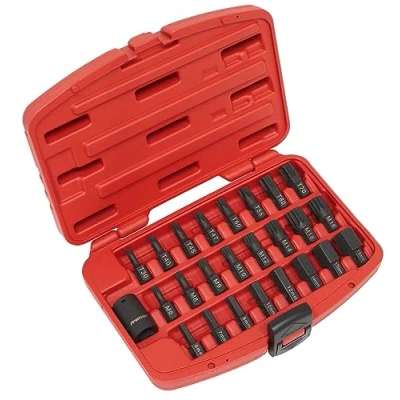 Image of Sealey Premier Impact TRX Star*/Hex/Spline Bit Set 25pc 1/2&quot;Sq Drive
