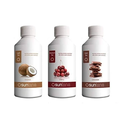 Image of Suntana Spray Tan 250ml Trial Combo Pack Fragranced Tanning Solution