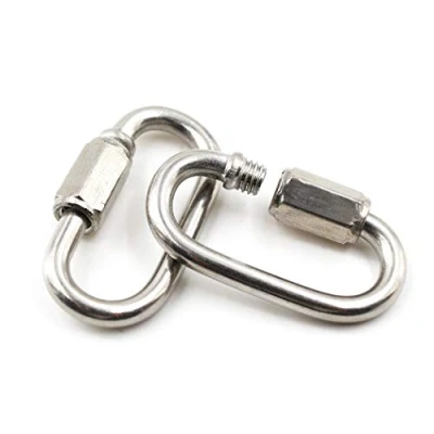 Image of M10 D Shape Quick Links 304 Stainless Steel Chain Repair Lock Ring (2PCS)