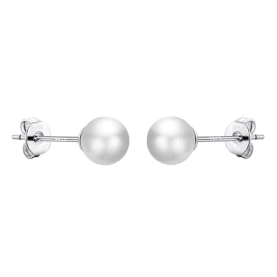 Image of Philip Jones Sterling Silver White Shell Pearl Earrings