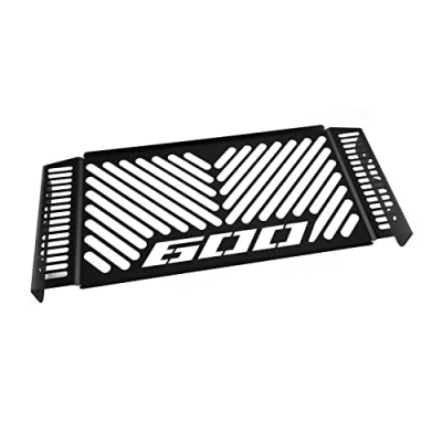 Image of Compatible with: Yamaha FZS 600 Fazer 1998 03 Radiator Cover Water Cooler Grille Guard Black Logo